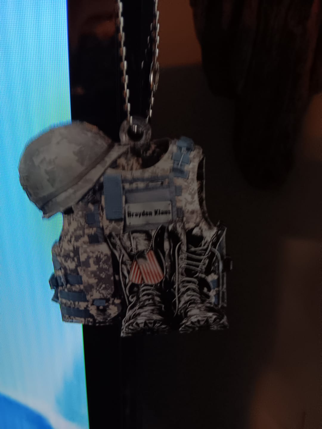 Customer photo review of Military Uniform - Boots & Hat - Personalized Flat Acrylic Ornament