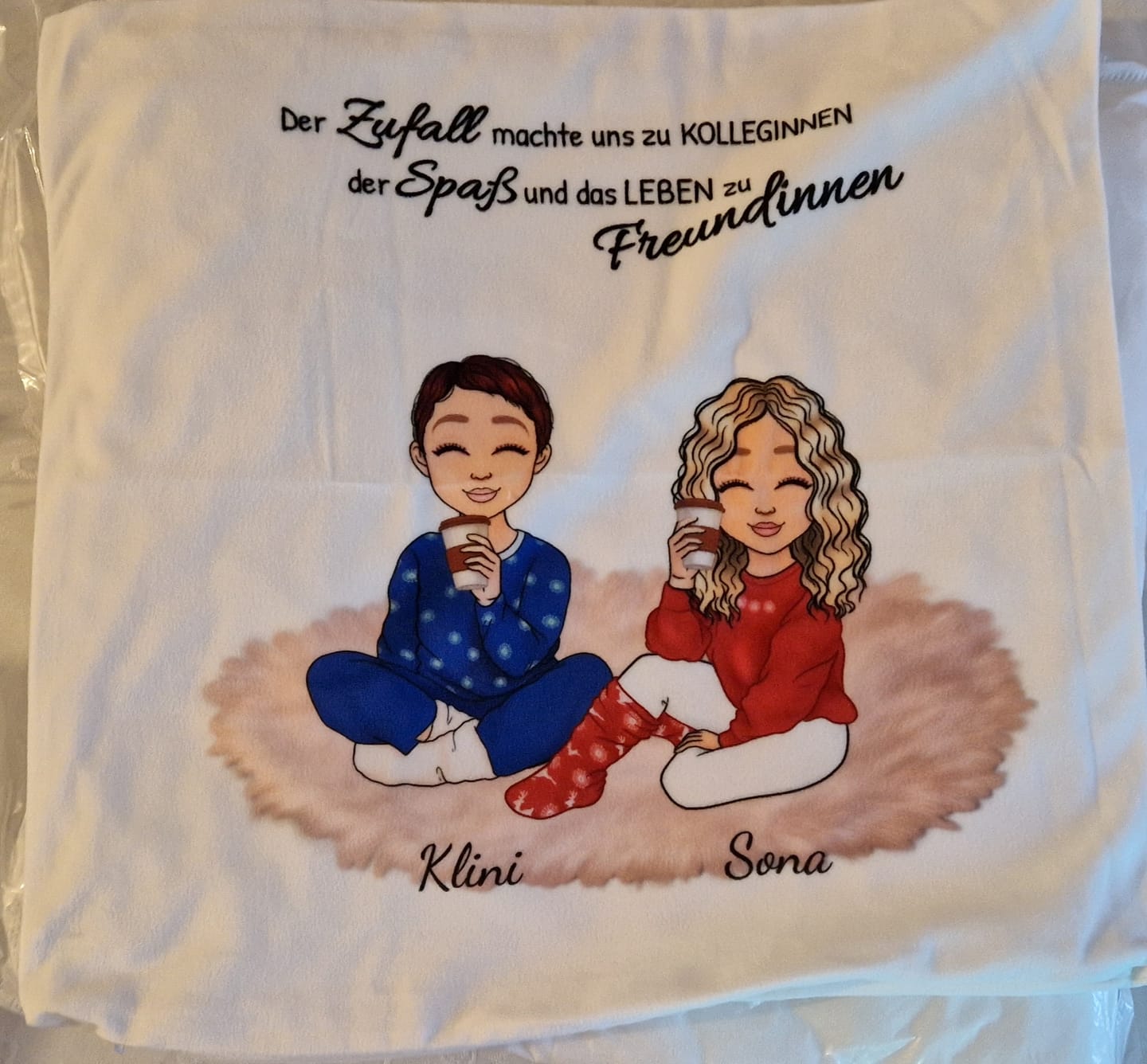 Customer photo review of Herzensmenschen - Personalisiertes Kissen