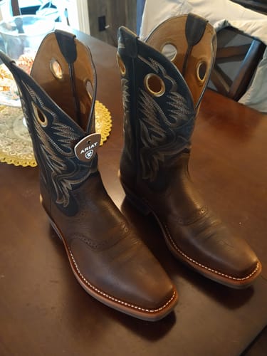 Customer photo review of Mens Heritage Square Toe Boots