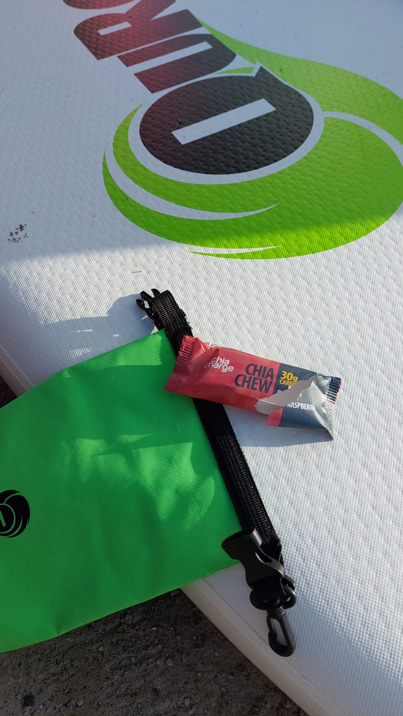 Customer photo review of Promo Single Pack Raspberry Chia Chews - High Energy Chews, Gel and Drink Alternative with Pink Himalayan Salt and Milled Chia Seeds, 30g Carbs
