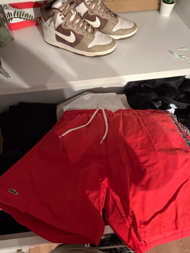 Customer photo review of Lacoste Swim Shorts Adult 5 Red Trunks Bathing Suit 32