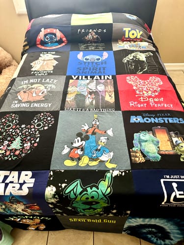 Customer photo review of Classic T-Shirt Blanket