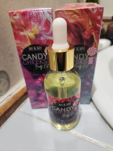 Customer photo review of Candy Cheeks Booty Oil - 3pk