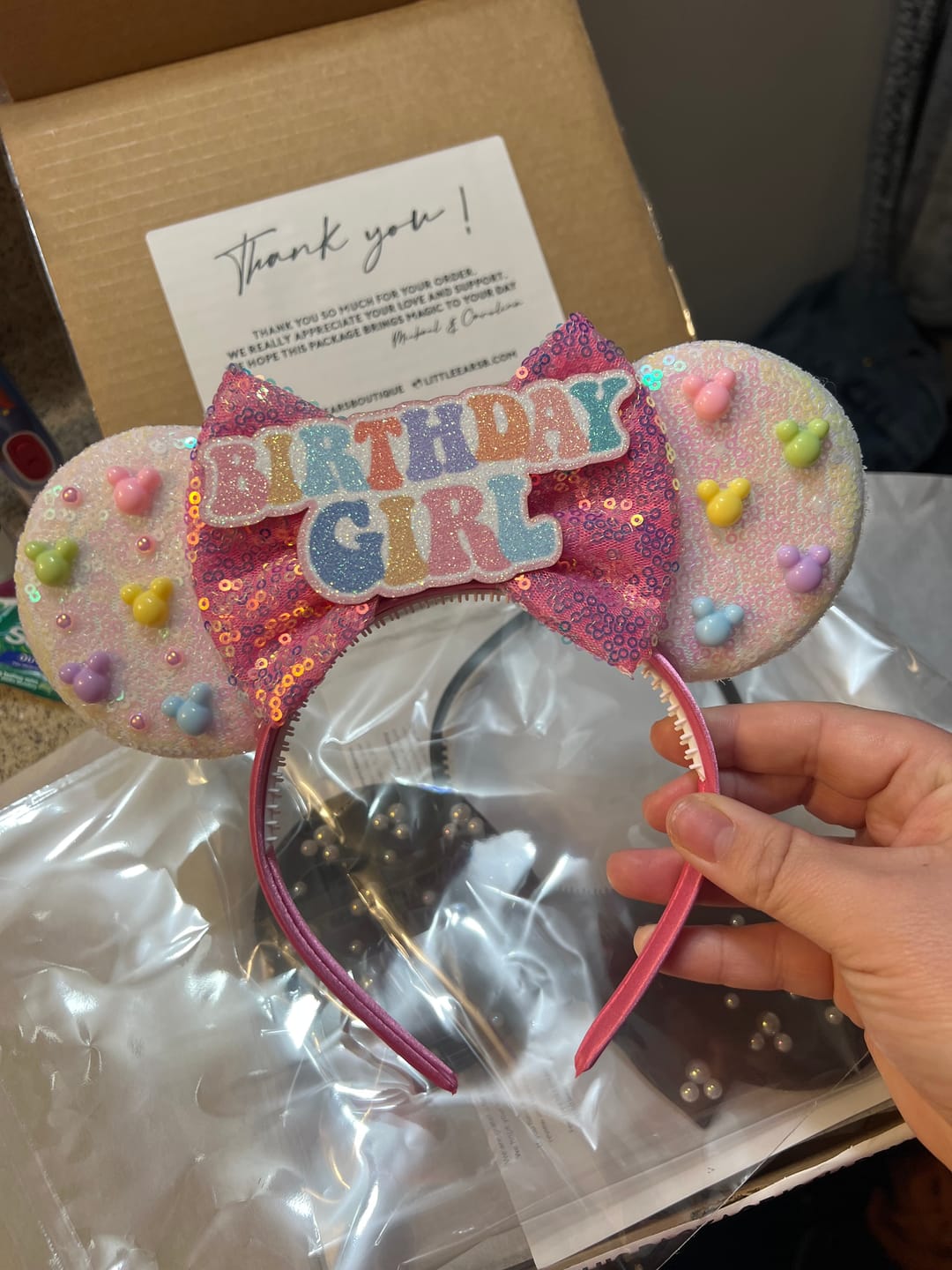 Customer photo review of Birthday Girl Mickey Ears