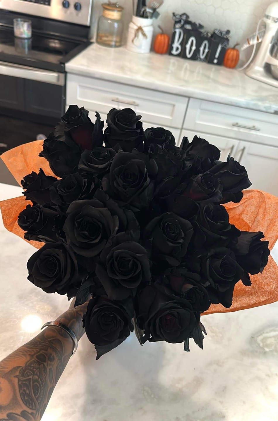 Customer photo review of Black Roses