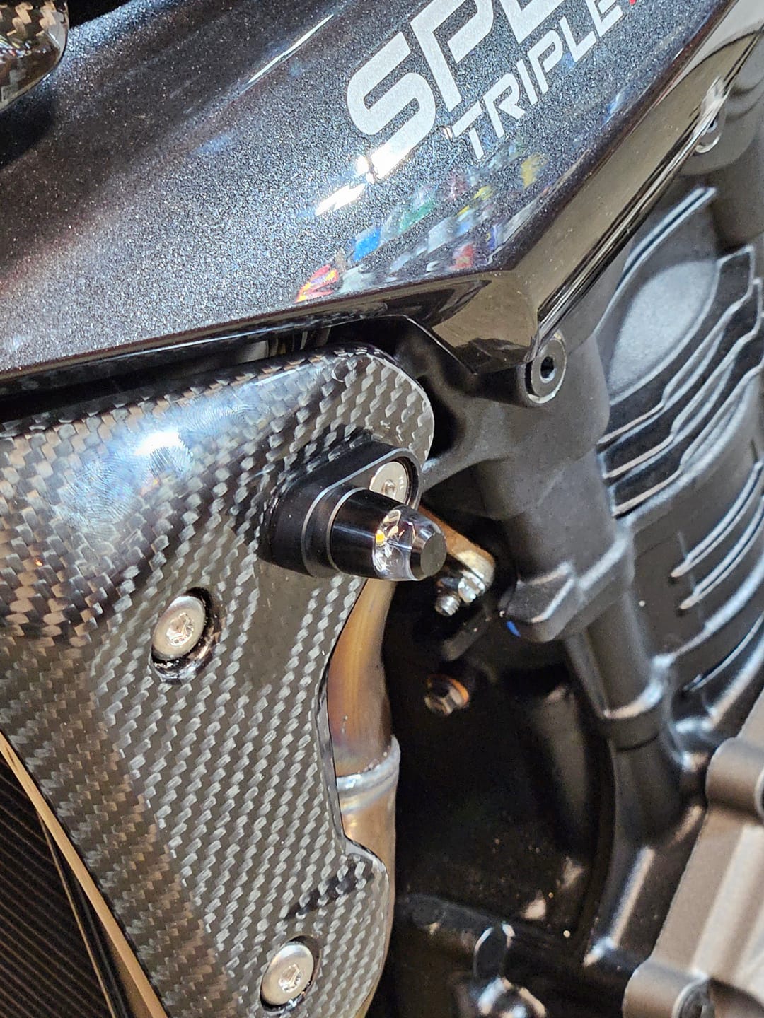 Customer photo review of Triumph Street Triple R/ RS / Moto2 Low Profile Plug & Play Turn Signal Kits – 2017-2024