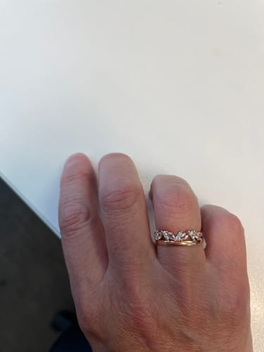 Customer photo review of Morganite & Diamond Ring in 9ct Rose Gold