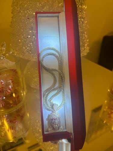 Customer photo review of *NEW* PA 14k Jesus Face Pendant full CZ With Moon Iced Chain JTJ™ -