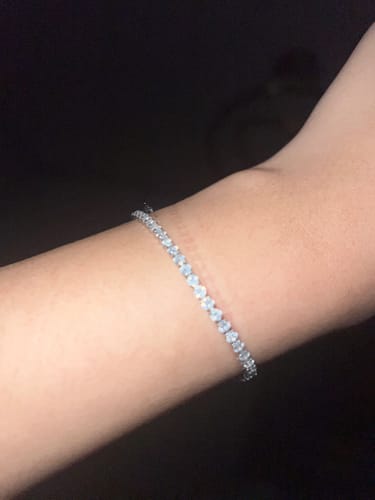 Customer photo review of צמיד טניס משובץ באבני זירקון | כסף