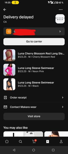 Customer photo review of Luna Cherry Blossom Red Long Sleeve