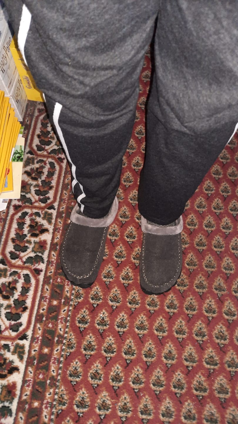 Customer photo review of Home Pro - warme Barfuß-Hausschuhe