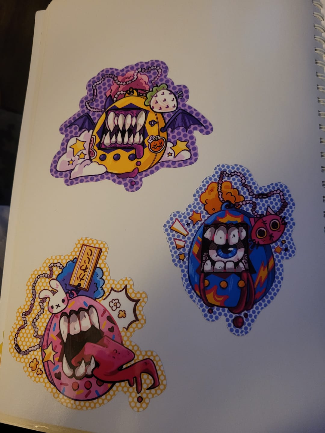 Customer photo review of Harajuku Virtual Pet Stickers!