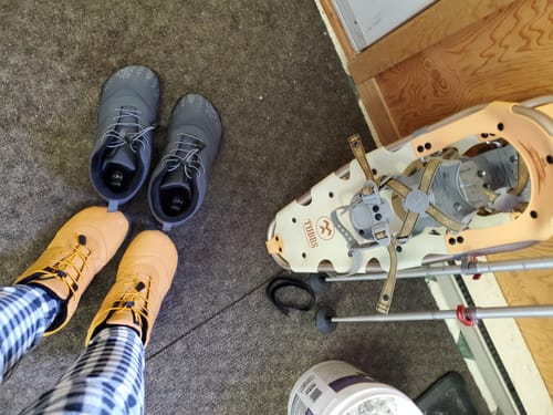 Customer photo review of Vindra Flex - Non-slip & Universal Winter Barefoot Shoe (Water-resistant)