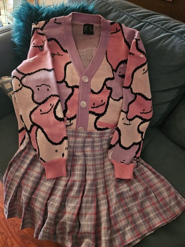 Customer photo review of Chewed Gum Cardigan