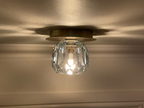 Customer photo review of JC BOULE DE Clear Crystal Ball Flush Mount