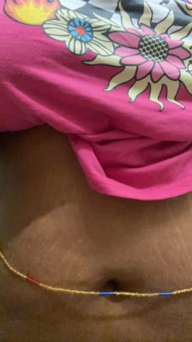 Customer photo review of Light Me Up Tie On Waist Beads