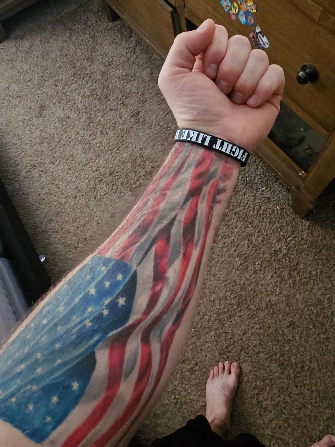 Customer photo review of Fight Like Hell Wristbands
