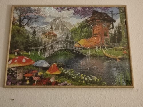 Customer photo review of 5D Diamond Painting AB Steine Teich Landschaft