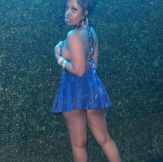 Customer photo review of Royal Blue Metallic Lurex
