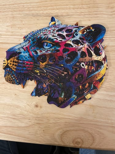 Customer photo review of Moon Wooden Jigsaw Puzzle