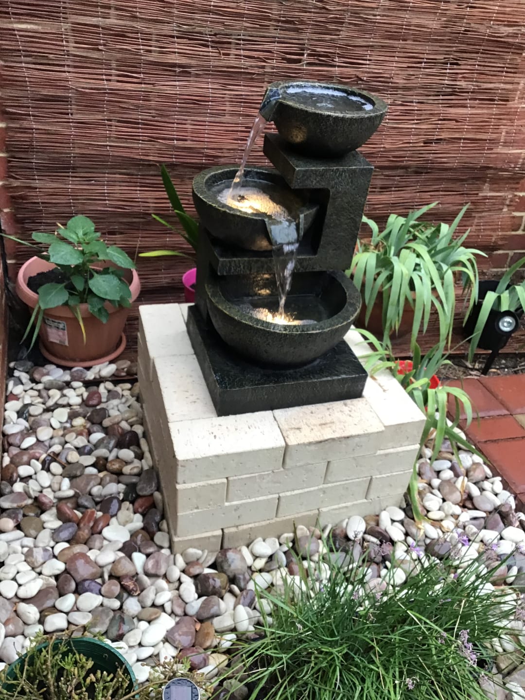 Customer photo review of Carmen 3-Tier Garden Water Feature - Best Seller