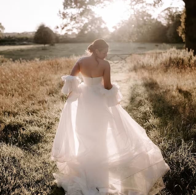 Customer photo review of Bridal Tulle Overskirt