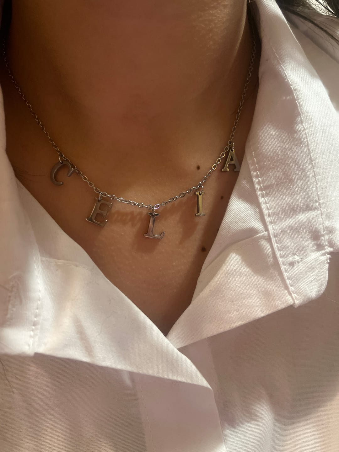 Customer photo review of Collier Personnalisable Initiales