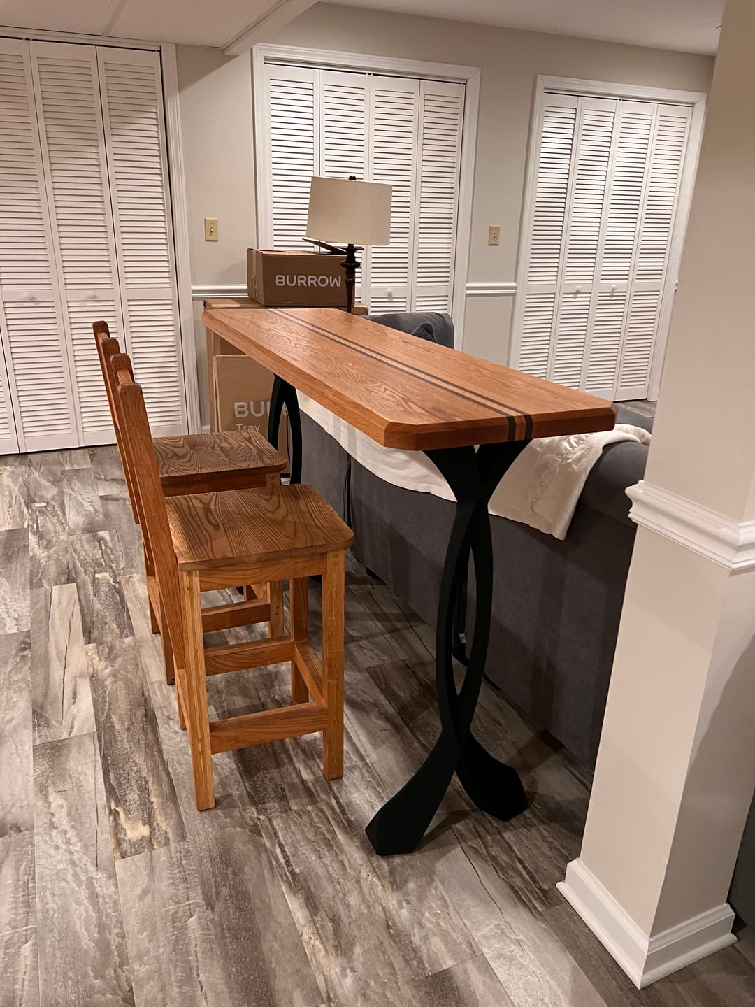 Customer photo review of Metal Counter & Bar Table Legs - 607 Curva - 40H