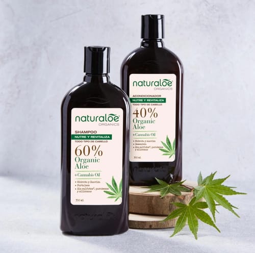 Customer photo review of Set Shampoo + Acondicionador Reparación con Aloe & Argan Oil 350ml