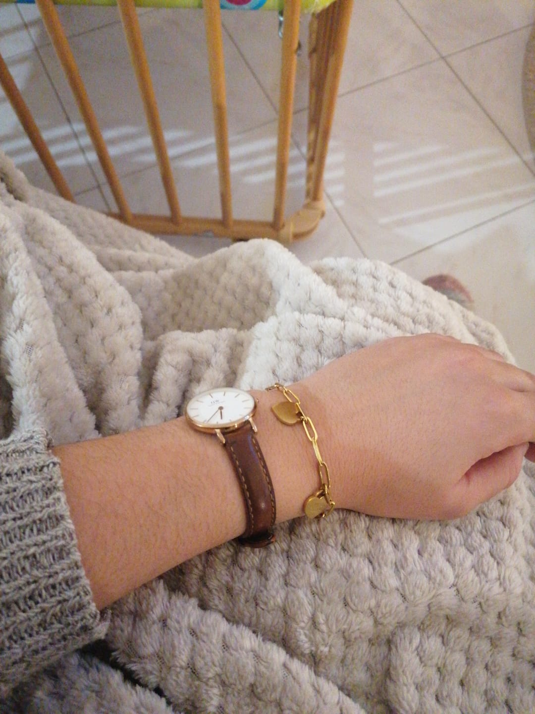 Customer photo review of Bracelet Personnalisé à Cœurs Multiples