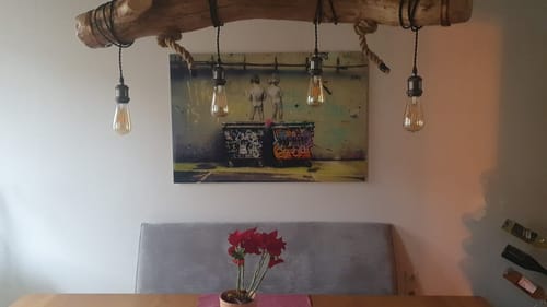 Customer photo review of Acrylglasbild Banksy life is short Querformat