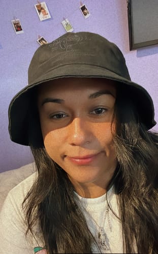 Customer photo review of Big Black Bucket Hat