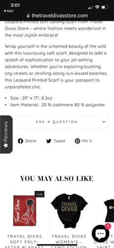 Customer photo review of Leopard Printed Soft Oblong Scarf