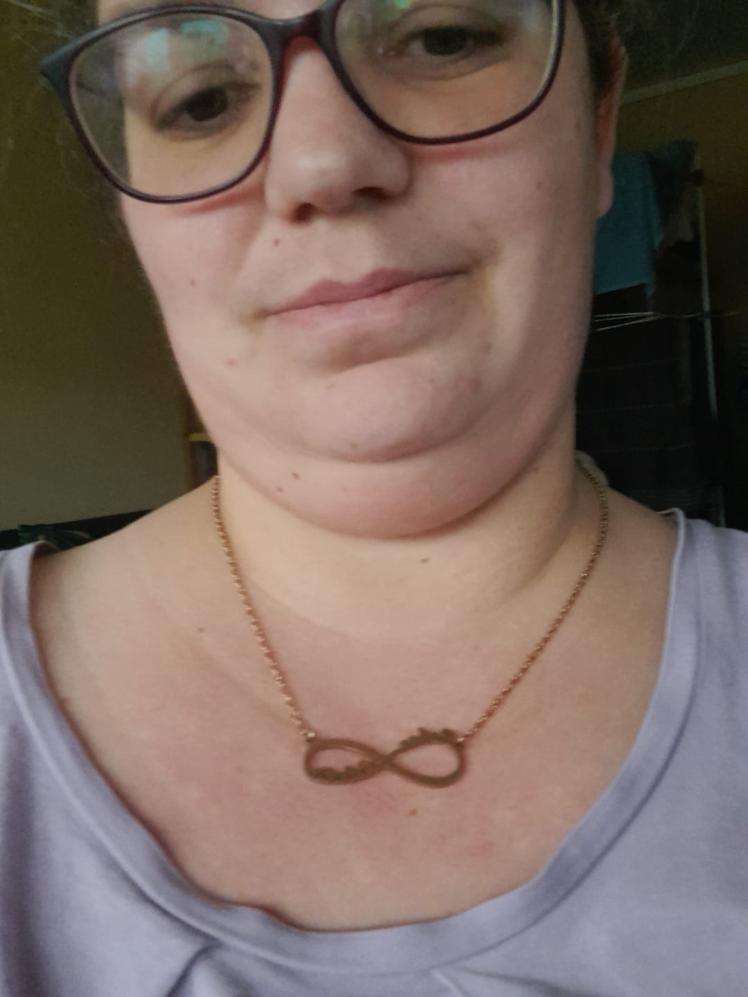 Customer photo review of Collier Infini Personnalisable Deux Prénoms