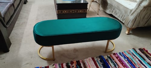 Customer photo review of Luxury 3 Seater Bedroom Steel Stool -984