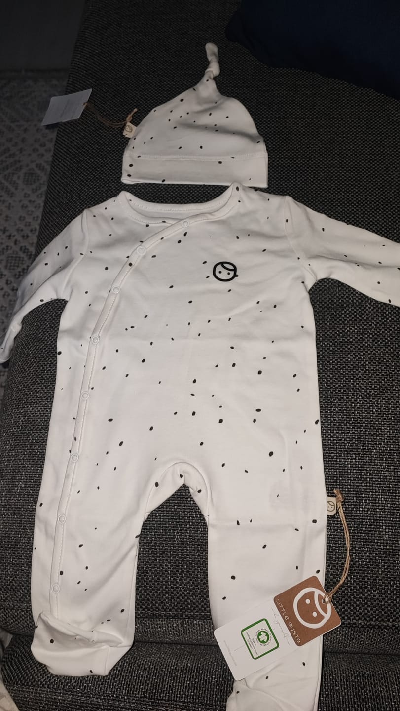 Customer photo review of Düğümlü Yenidoğan Şapka Cosmos Beyaz Organik Pamuk