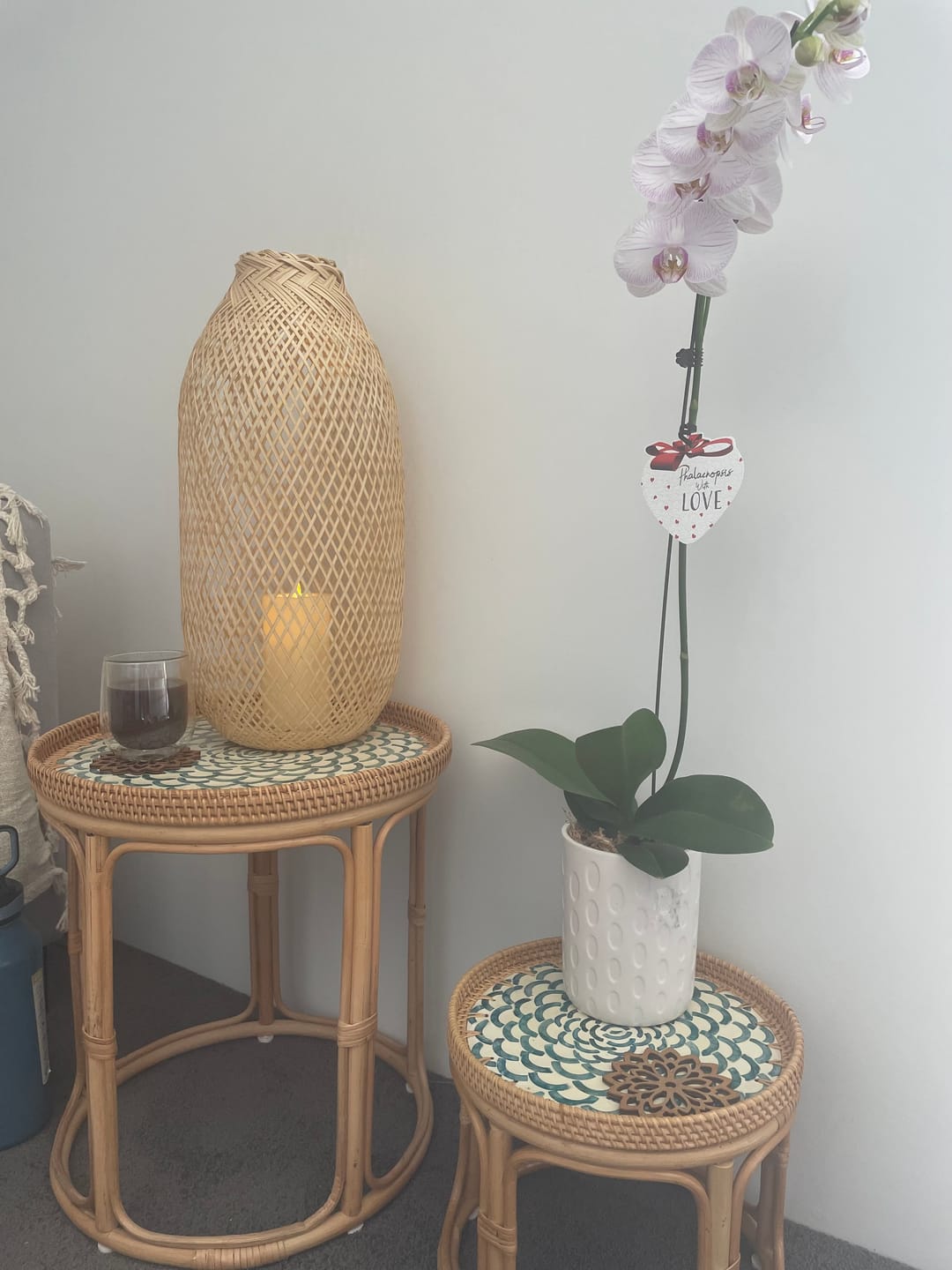 Customer photo review of Bloom Rattan Table Set