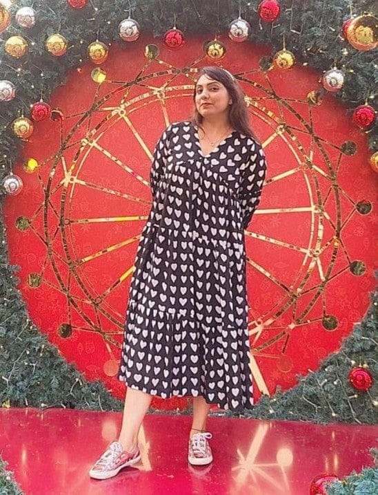 Customer photo review of Lover Black Modal Maxi Dress
