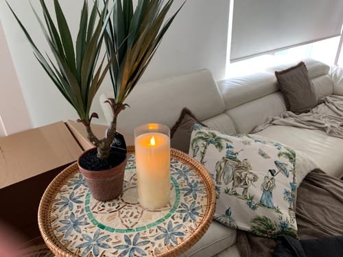 Customer photo review of Floral Rattan Tray