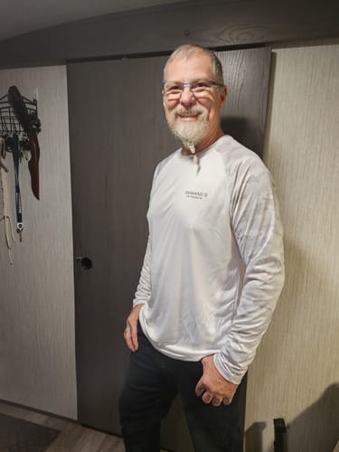 Customer photo review of Camouflage Dri-Fit Long Sleeve Custom Shirts