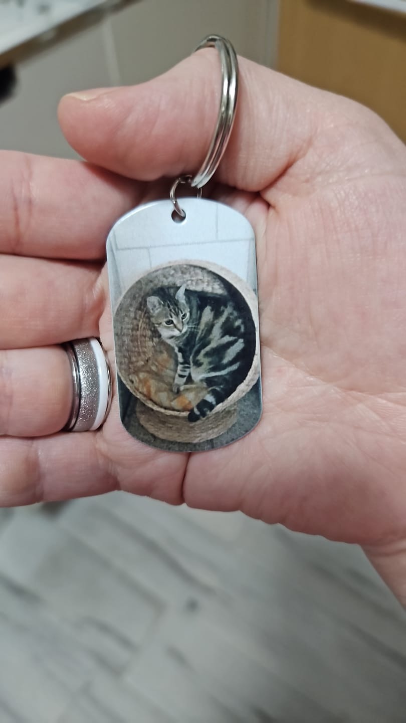 Customer photo review of Spuren im Herzen - Individueller Dog Tag Schlüsselanhänger