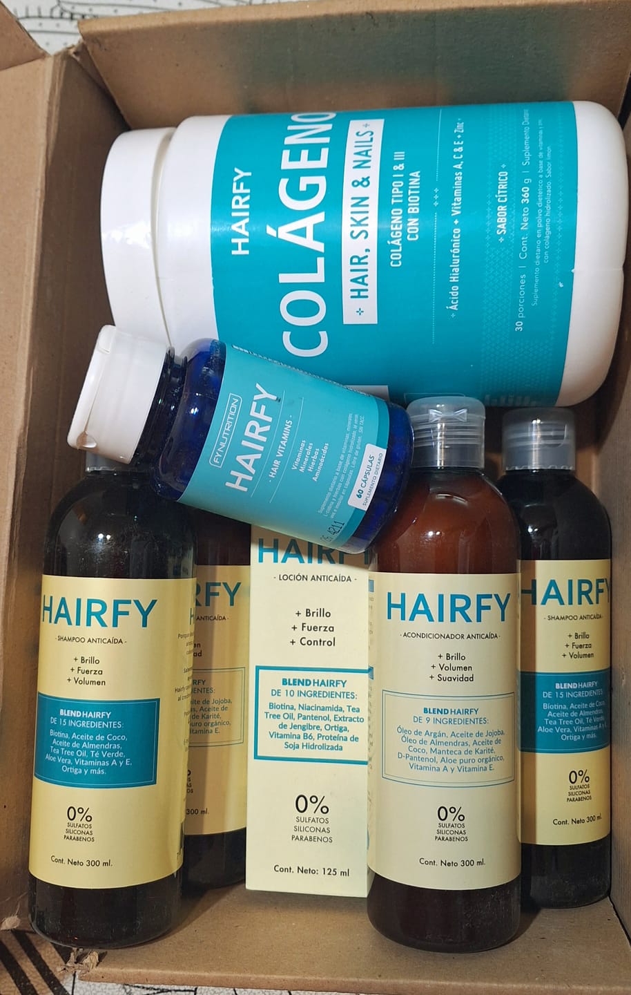 Customer photo review of Colágeno Hair, Skin & Nails