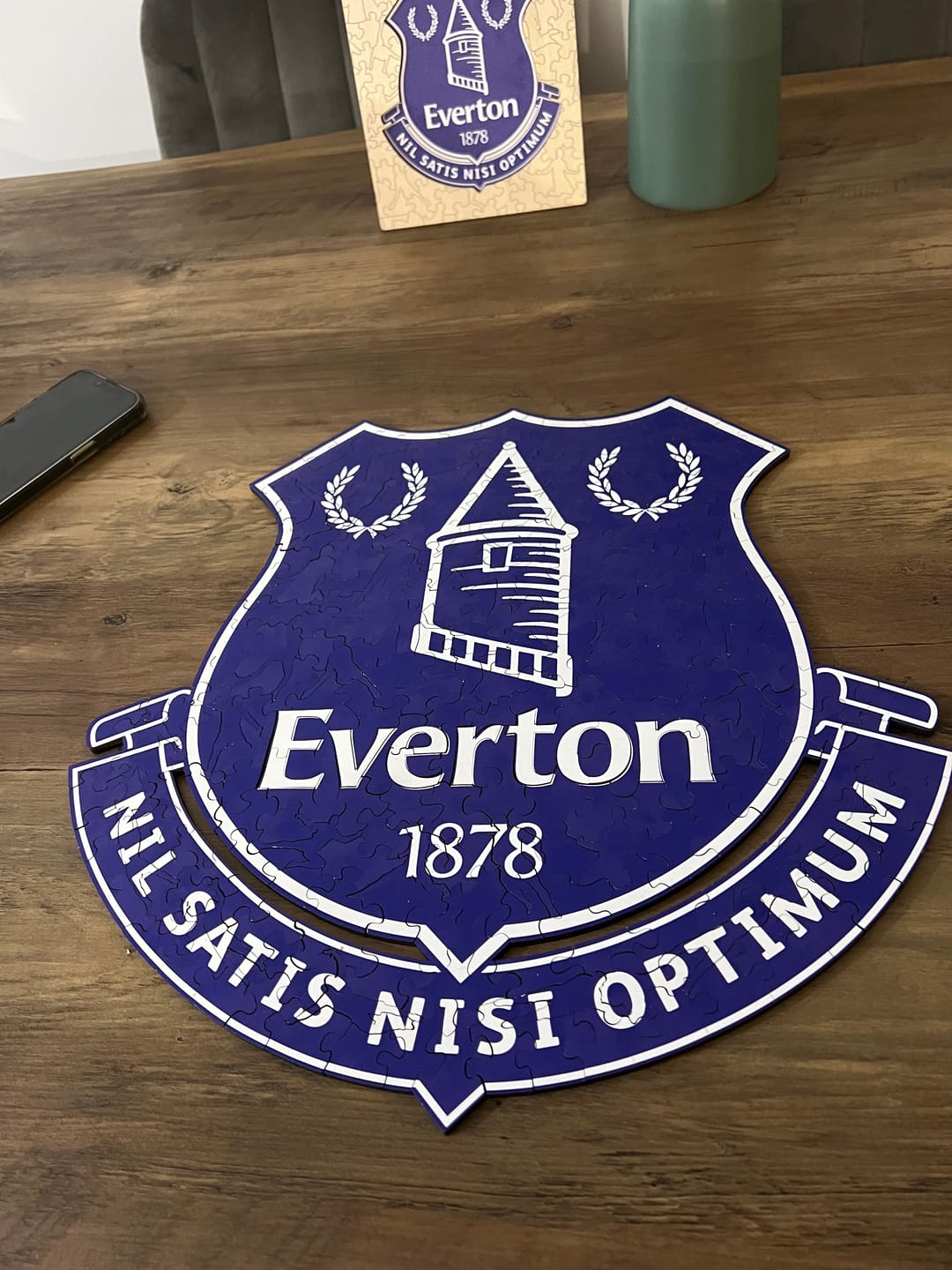 Customer photo review of Everton FC® Logo - Wooden Puzzle