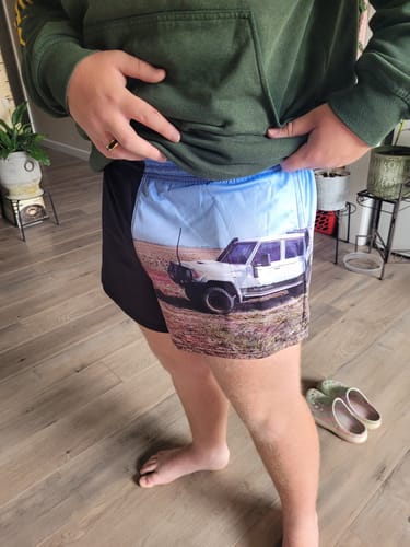 Customer photo review of 🔥NEW🔥 Footy Shorts - BLUE CRUISER COUNTRY