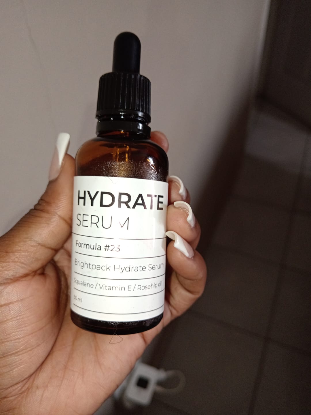 Customer photo review of Brightpack Hydrate Serum #23 (White Label Lab)