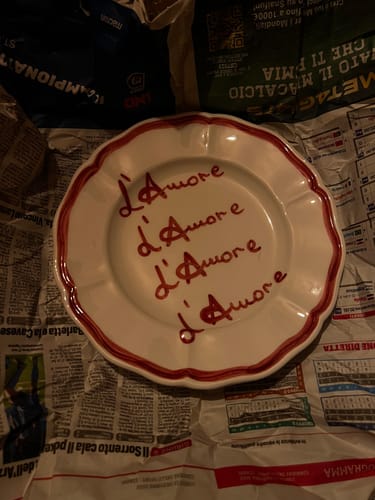 Customer photo review of "L'amore" plate