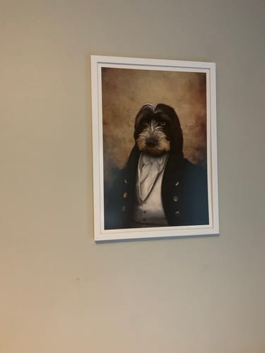 Customer photo review of The Baron - Custom Vintage Pet Portrait