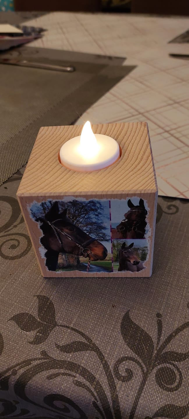 Customer photo review of Dein Foto - Individueller Kerzenwürfel