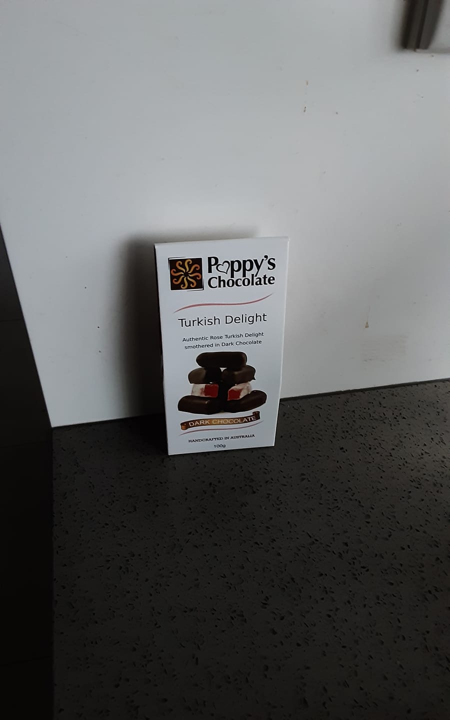 Customer photo review of Chocolate Coated Turkish Delight Dark Chocolate 100g