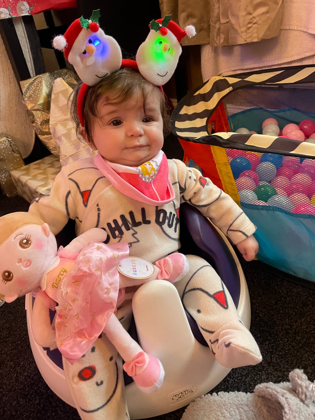 Customer photo review of Personalized Pink Princess Plush Baby Girl Doll